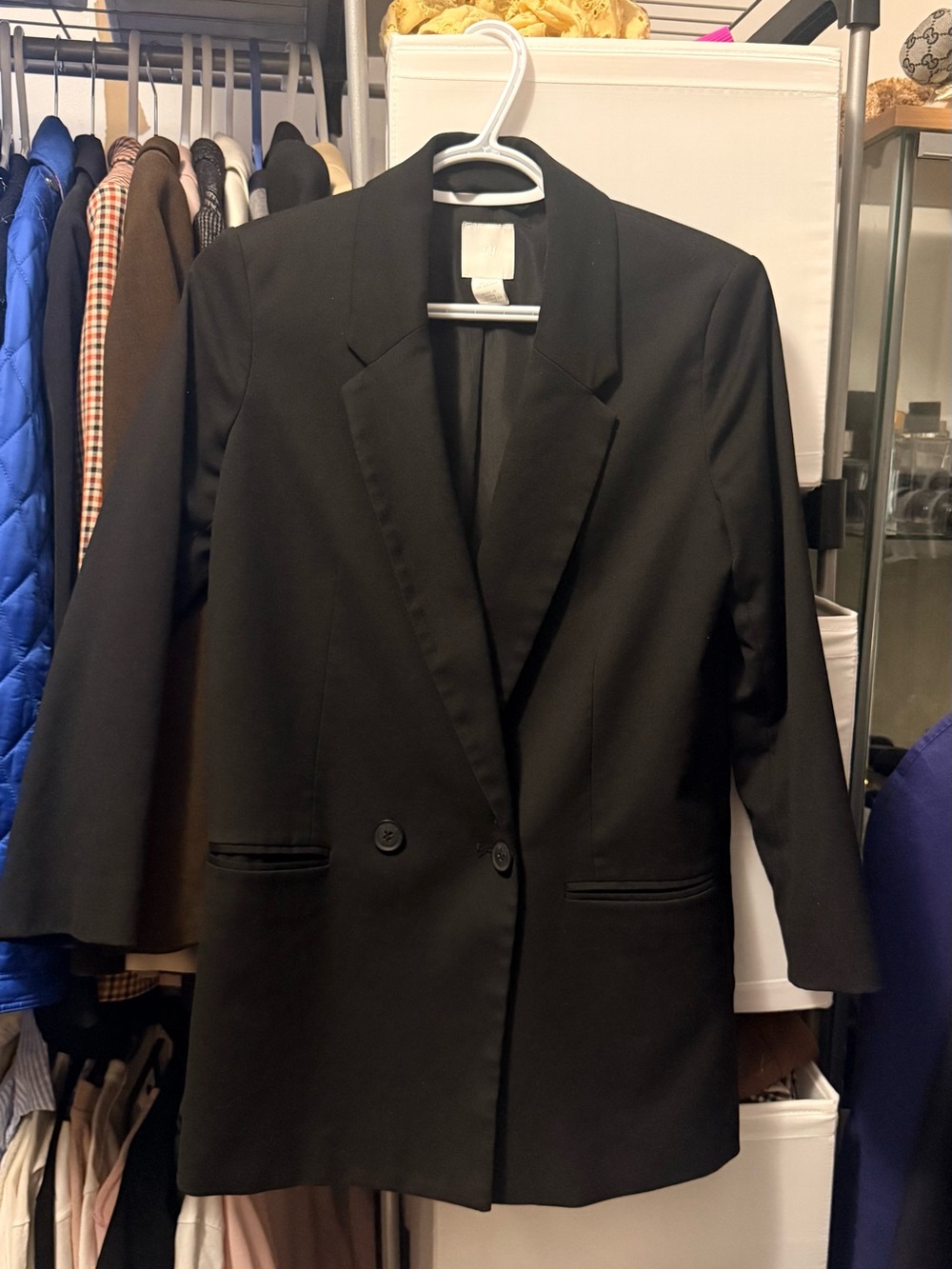 H&M Black Double-Breasted Women's Blazer